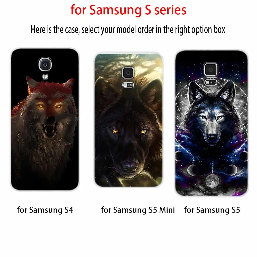 Мягкий чехол Fierce Snow Wolf для Samsung Galaxy S7 Edge S8 S9 S10 S11 S20 S21 Plus Lite E Ultra|Бамперы| |
