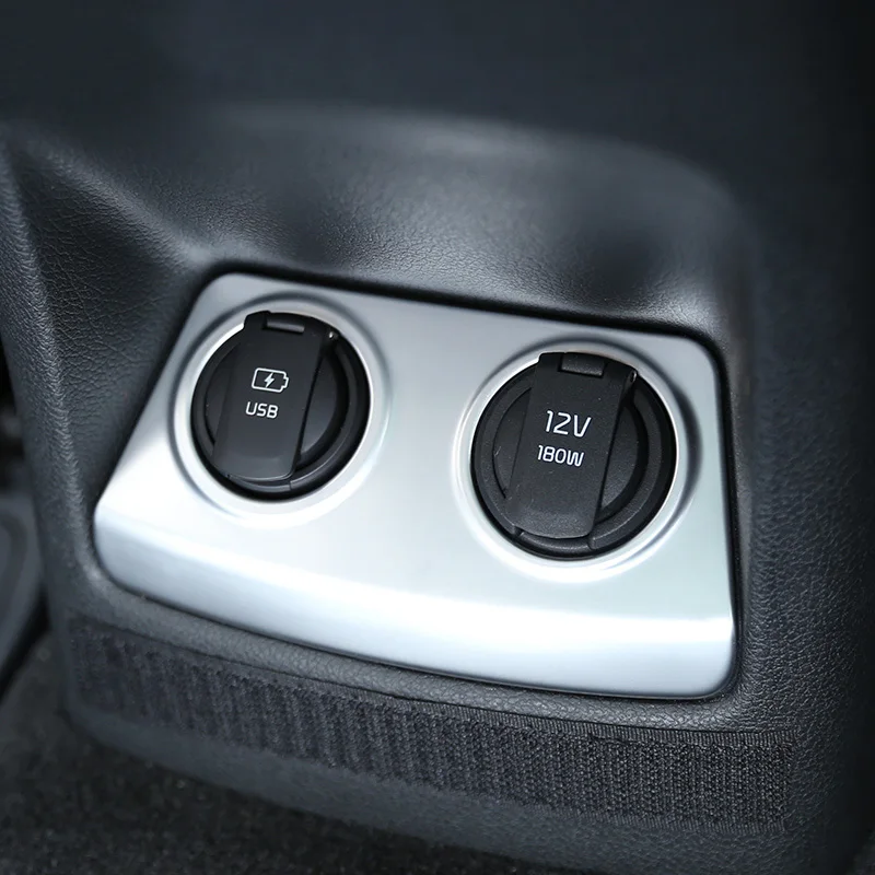 ABS хром для Kia Sportage QL 2016 2017 2018 прикуриватель Usb порт внутренняя отделка Крышка