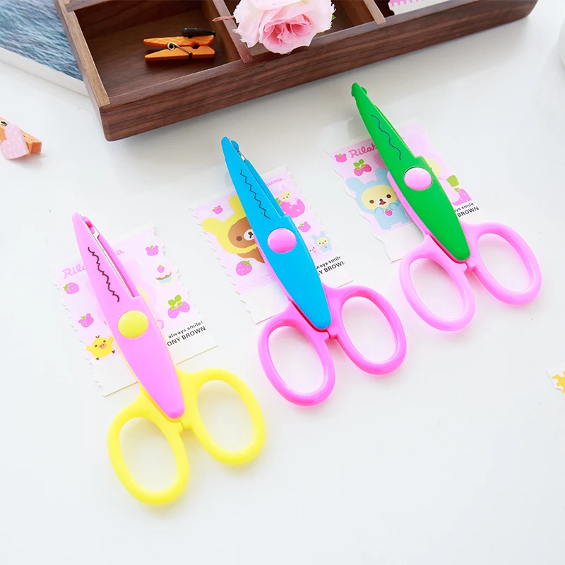 JIANWU Hand made paper cutting DIY creative photo album picture pattern lace scissors safety scissors stationery