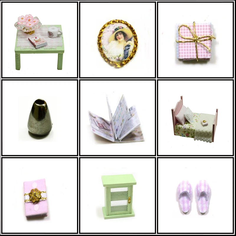 CUTEBEE DIY кукольный домик Миниатюрный Кукольный домик с деревянная мебель для дома игрушки для детей подарок на день рождения ручной работы H02