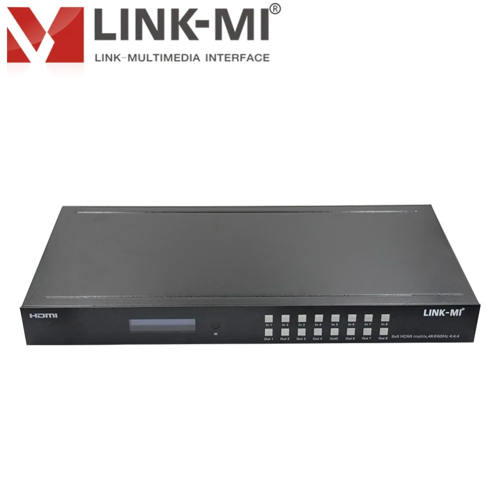 LINK-MI MX11 8x8 HDMI матрица 2 0 Поддержка 4K @ 60hz YUV4: 4: 4 18 Гбит/с HDR 8xhdmi вход выход с 8xspdif аудио