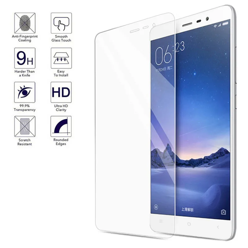 Прозрачное закаленное стекло Pelicula De Vidro для Xiaomi Xiomi Xaomi Redmi 3 S Note 2 Pro Prime защитная