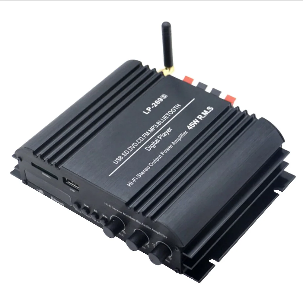 Lepy LP 269S Hi Fi Bluetooth Автомобильный Мощность усилитель 2 канальный стерео музыкальный