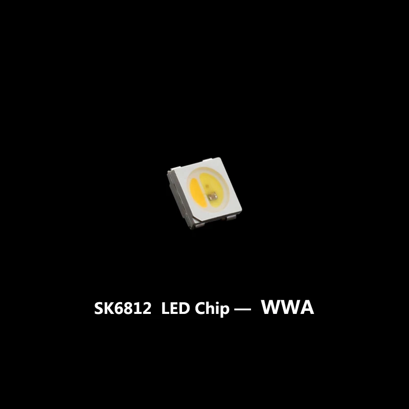 10~ 1000 шт. WS2812B RGB светодиодный чип черный/белый версия SK6812 RGB/RGBW/WWA 3535/5050 SMD индивидуально адресуемый светодиодный чип пикселей - Испускаемый цвет: SK6812 WWA