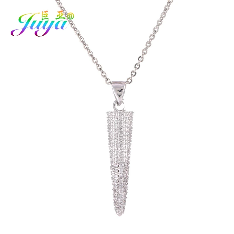Juya Micro Pave Цирконий Для женщин модные Цепочки и ожерелья s ручной работы