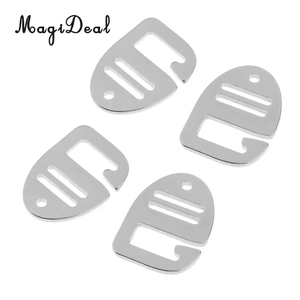 

MagiDeal 4 Pieces 1" Metal G Hook Webbing Buckle for Backpack Luggage Straps 25mm Silver