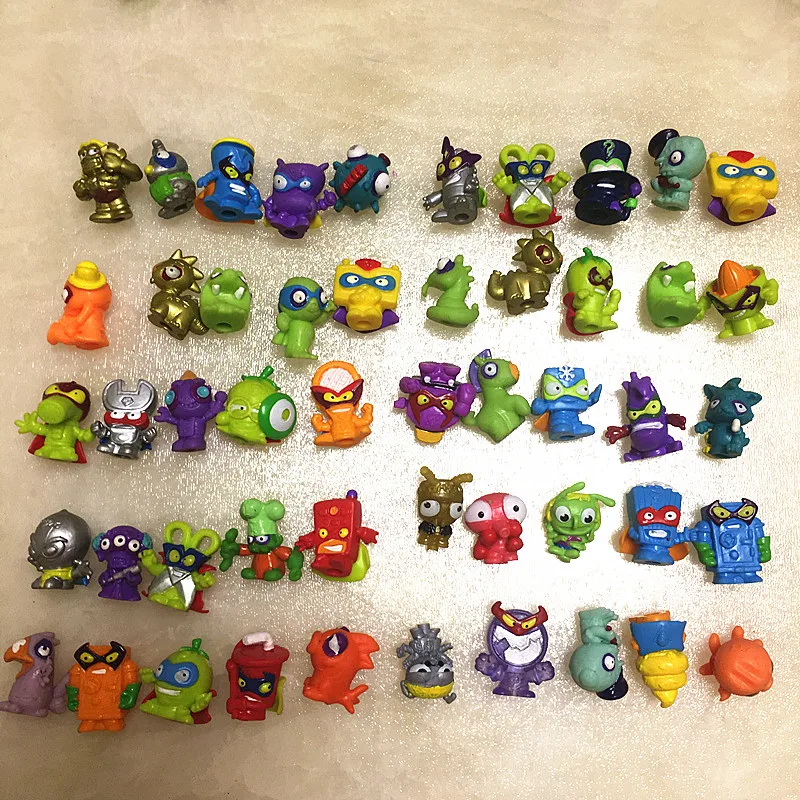 25-200 Pcs/lot Zomlings Superzings Anime Trash Dolls Action Figures 3CM Rubber Model Toy Kids Playing Animal Garbage Doll Gift | Игрушки и