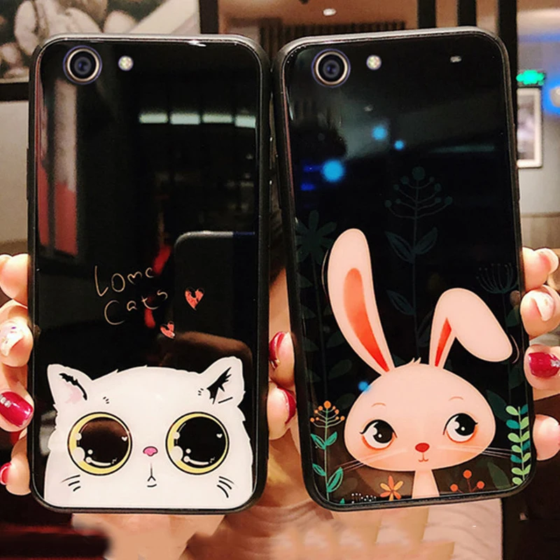 Милый мультфильм закаленное Стекло ЧЕХОЛ ДЛЯ vivo Y66 защитных чехлов чехла для Y66L