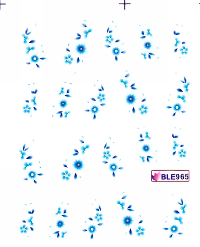 11 цветов водная наклейка искусство ногтей Маргаритка фрукты оранжевый ломтик