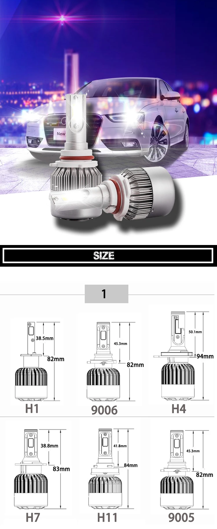 H4 H7 H11 H1 H3 LED headlight motorcycle car accesories ДХО дневные ходовые огни противотивотуманные фары светодиодные лампы для авто свет 12 В 2