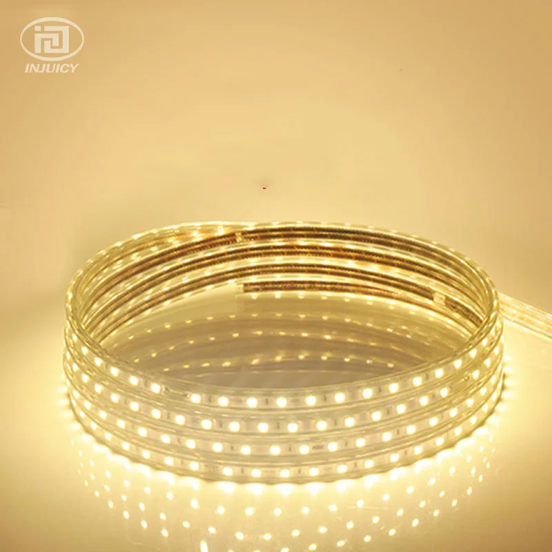 

Bright 5050 LED Strip 110V-120V Power Warm White Pure White Waterproof Flexible SMD5050 Led Strip Light 60 Leds/Metre With Plug