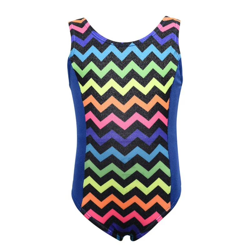 Гимнастическое балетное платье для девочек Жилетка без рукавов с цветочным