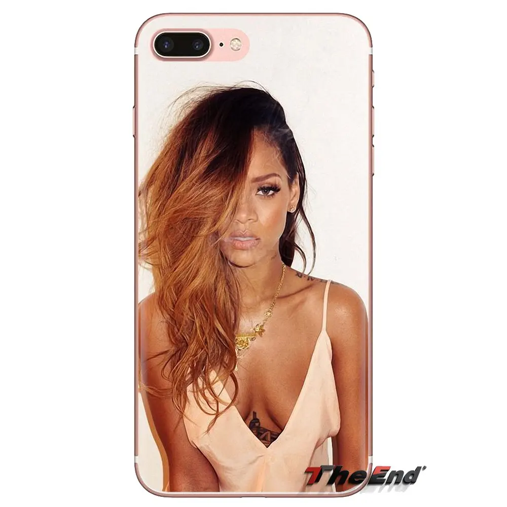 Силиконовый чехол для телефона Sexy поп-звезд Женская певица Рианна samsung Galaxy S3 S4 S5