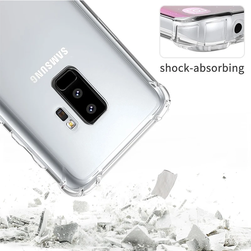 Прозрачная задняя крышка Voguery для Samsung Galaxy Note 8/s7/s7edge/s8/s8plus/s9/s9plus усиленные углы HD