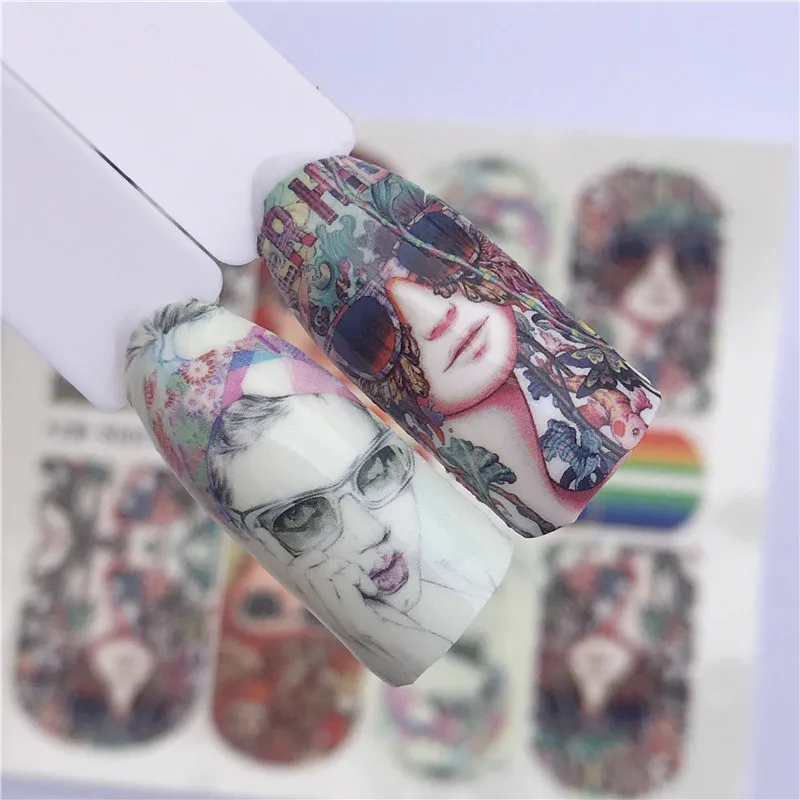 

FWC 1pcs Nail Art Stickers Nail Water Decals Decoration Animal / Star / Cartoon / Fruit Adhesive Colorful Tip DIY Label Manicure