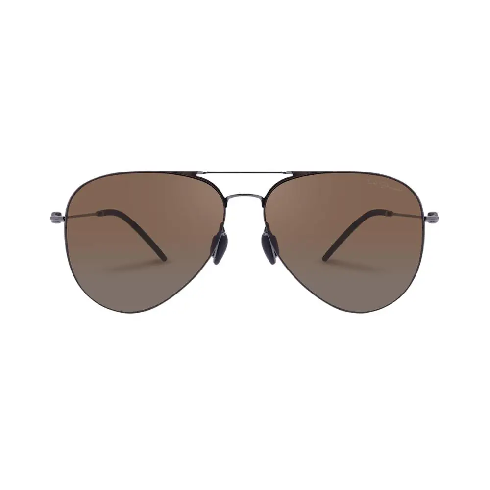 Brown Xiaomi TS фирменные солнцезащитные очки, нейлоновые поляризованные солнцезащитные линзы из нержавеющей стали, очки, цветные, умные, ретро, защита от ультрафиолетовых лучей для путешествий, для мужчин и женщин - Цвет: Brown