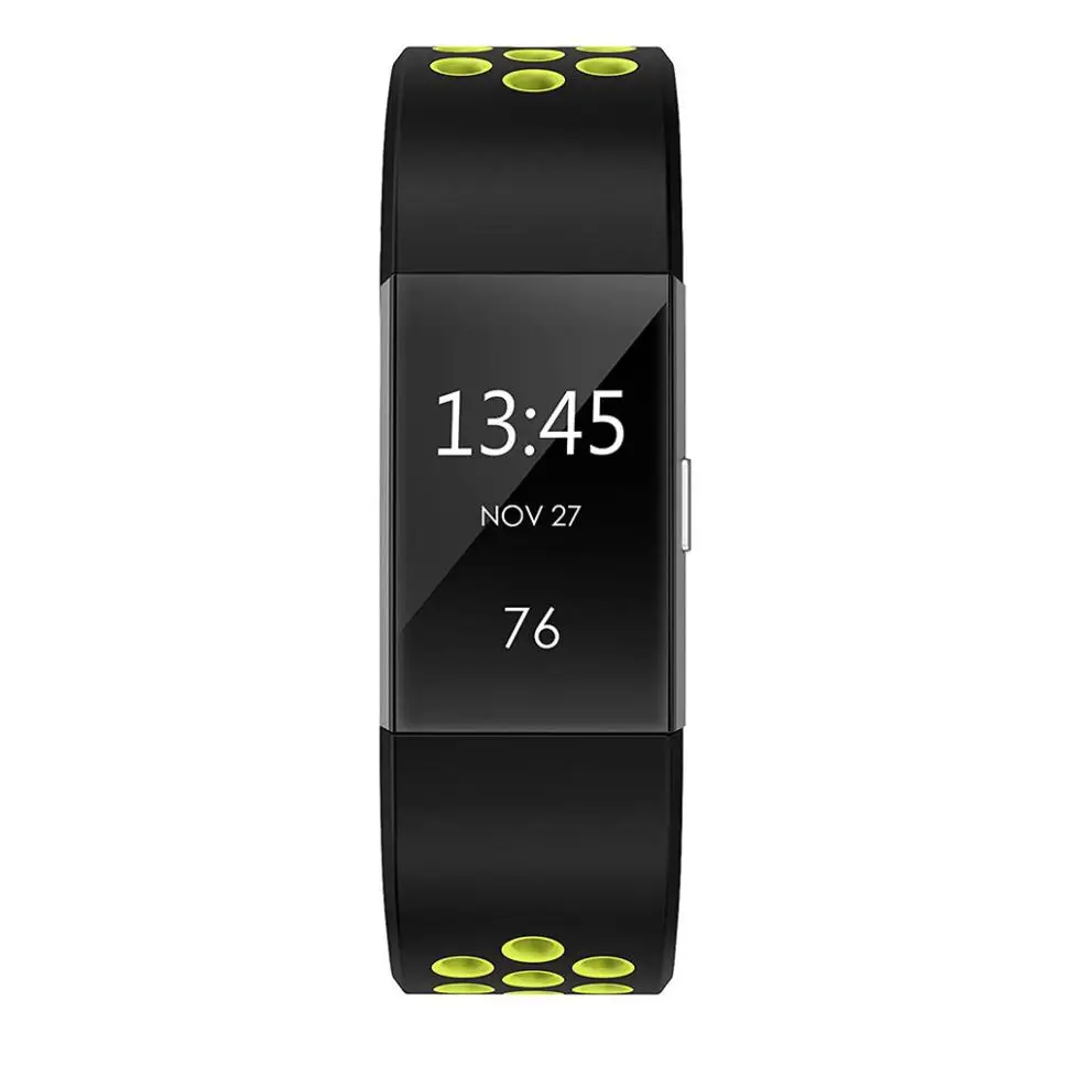 Модный двухцветный спортивный силиконовый браслет ремешок для Fitbit Charge 2 SmartWatch