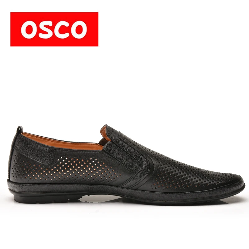 OSCO/обувь для вождения без застежки лоферы модная мужская обувь кожаная в горошек