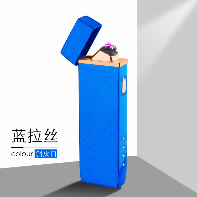 Dual Arc Электронная Зажигалка USB металлическая перезаряжаемая ветрозащитный негорящий электрические зажигалки плазменная зажигалка - Цвет: 4