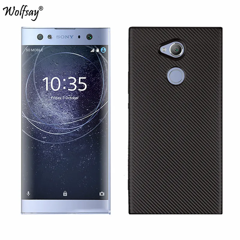 For Phone Case Sony Xperia XA2 Ultra Carbon Fiber Soft TPU Cover FOR H4233 H4213 Matte Cases Fundas |