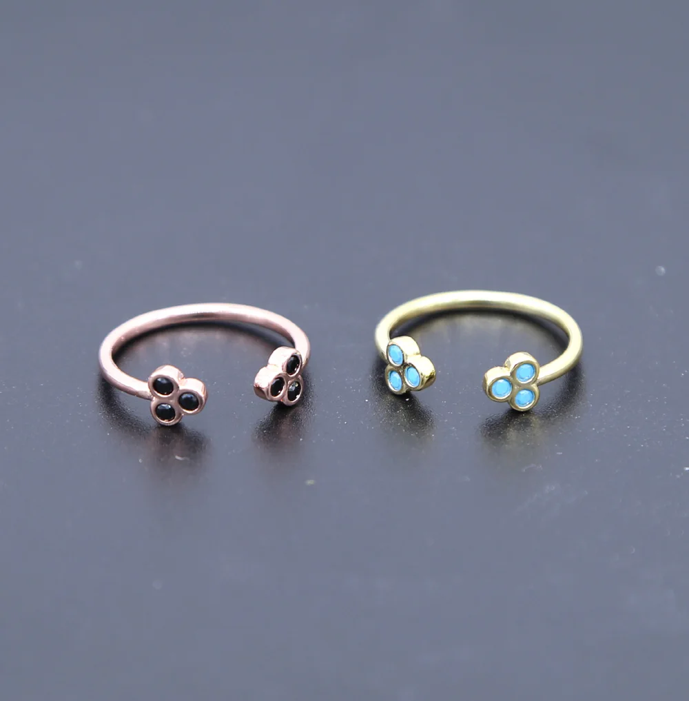 Модное блестящее черно синее кольцо с фианитом AAA простое тонкое открытым