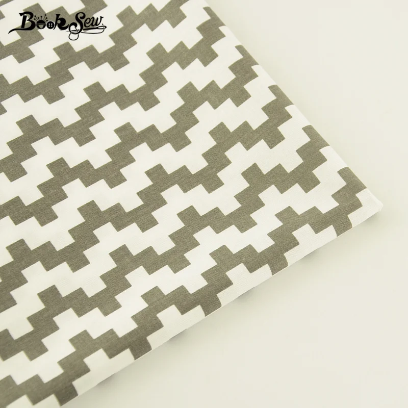 Домашний текстиль booksew геометрический узор хлопок саржа ткань для лоскутного