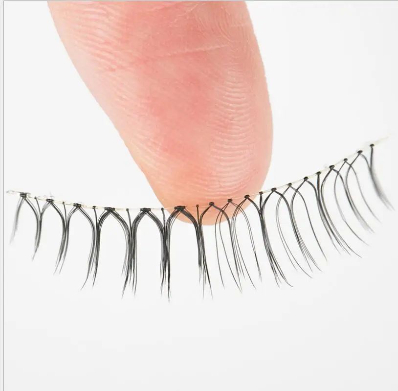 Высококачественные чистые прозрачные Накладные ресницы ручной работы с острым