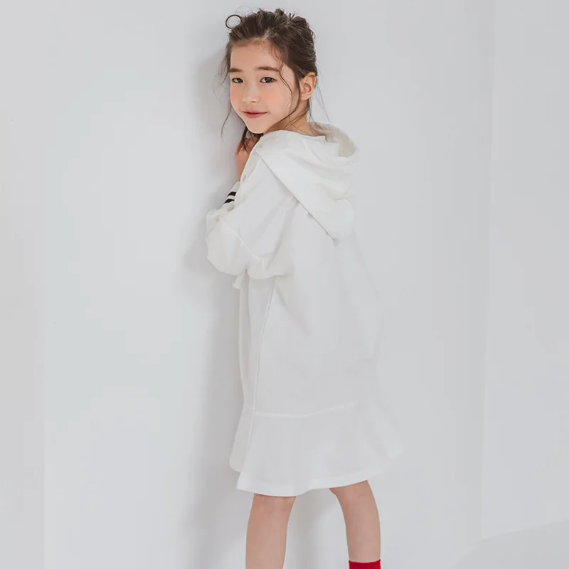 Платье с капюшоном для девочек осенне-зимнее платье старшего возраста принцессы