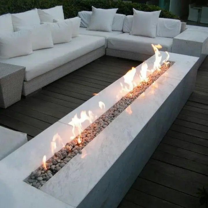 

on sale outdoor fireplace with stainless steel burner 62 inch lareira etanol