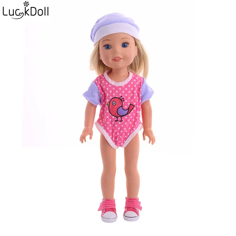 Luckdoll разнообразие модная одежда костюм для 14,5 дюймов куклы WellieWishers, детская лучшая кукла аксессуары
