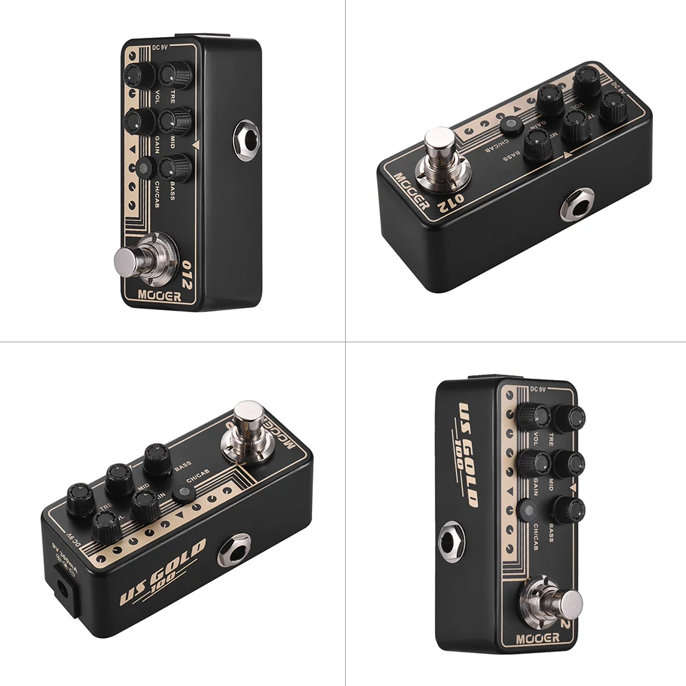 Mooer MICRO PREAMP серия 012 US золото 100 британский стиль цифровой предусилитель гитарная педаль двойной Каналы 3-полосный