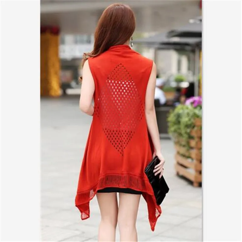 Женские летние модные длинные трикотажные кардиганы свитер женские топы с