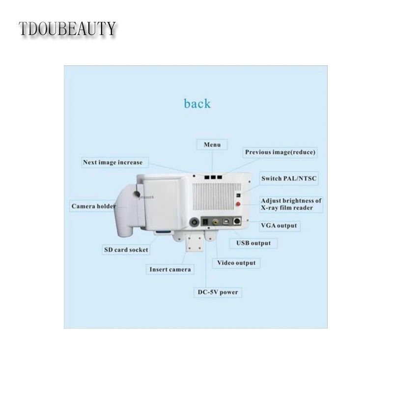 TDOUBEAUTY многофункциональный рентгеновский пленочный ридер стоматолога с более высоким разрешением 5,0 дюймов ЖК+ ручка-как зонд камеры+ USB выход M-168