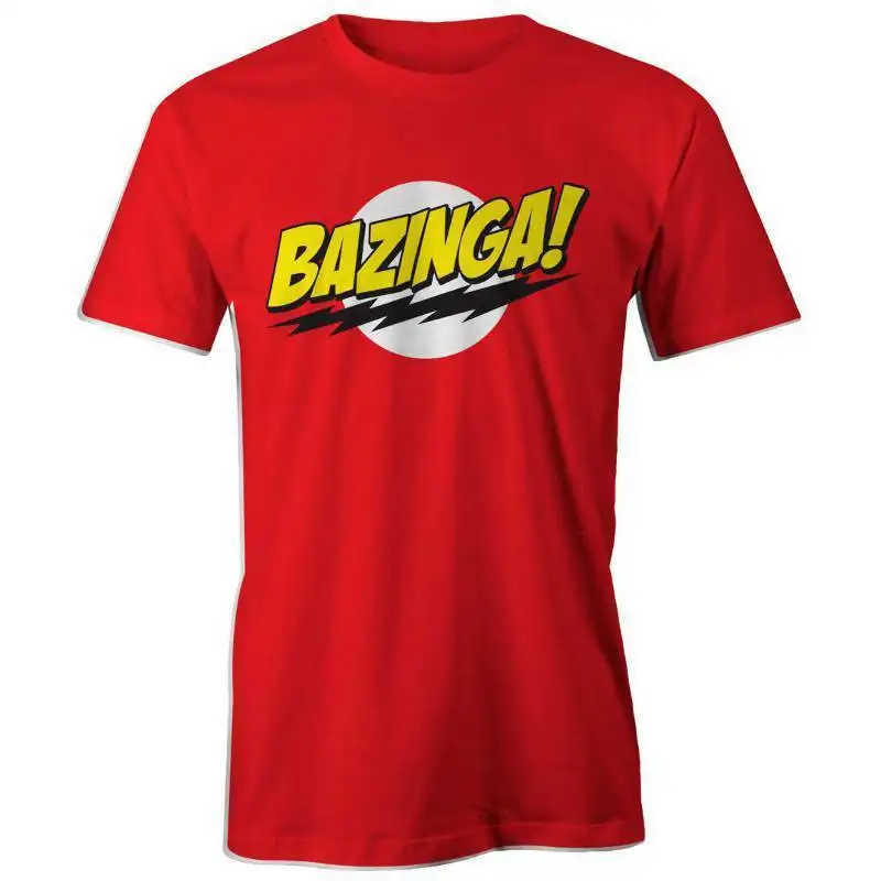 Футболка с логотипом Theory Sheldon Bazinga Классическая забавная научно фантастическая