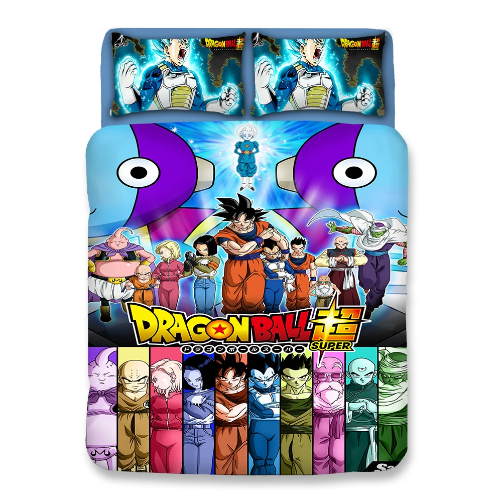 Японский мультфильм DRAGON BALL постельные принадлежности США Твин Полный Королева Король Великобритании один двойной размер пододеяльник наборы для детей подростков мальчиков взрослых