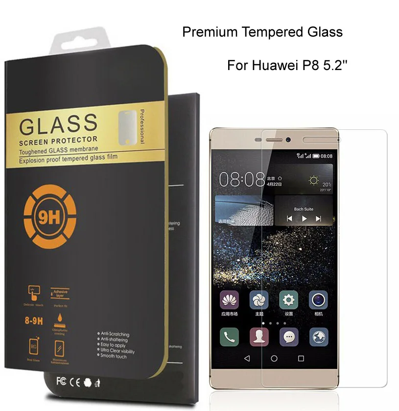 Закаленное Защитная стеклянная пленка для экрана Huawei P9/P9 Plus/P9 Lite G9 Honor 8 7 Y5C Y625 Y635 P8