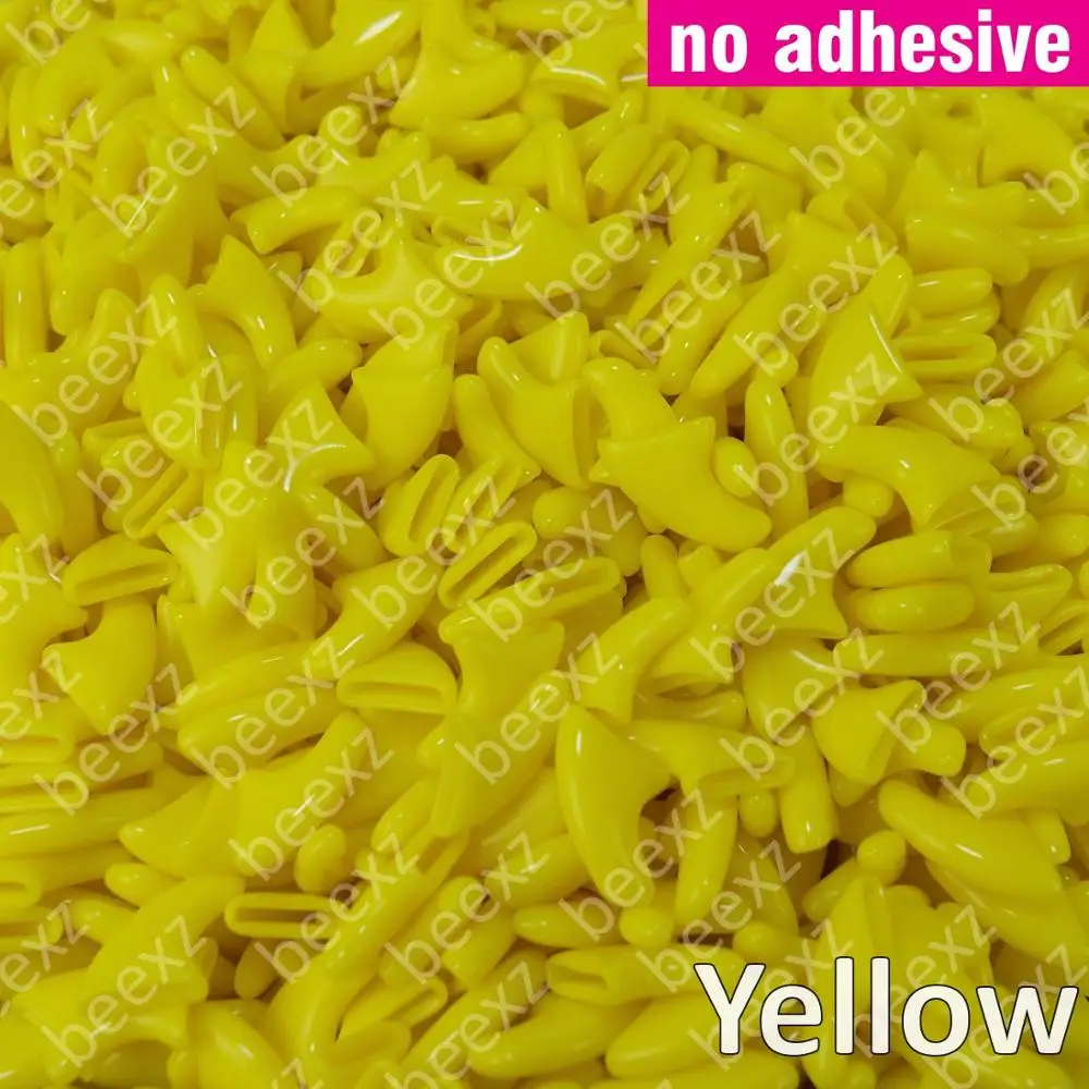Yellow (no adhesive) 20шт-мягкие колпачки для ногтей для кошек/* XS, S, M, L, cover, cat, paw, claw, zet*/ - Цвет: Yellow (no adhesive)
