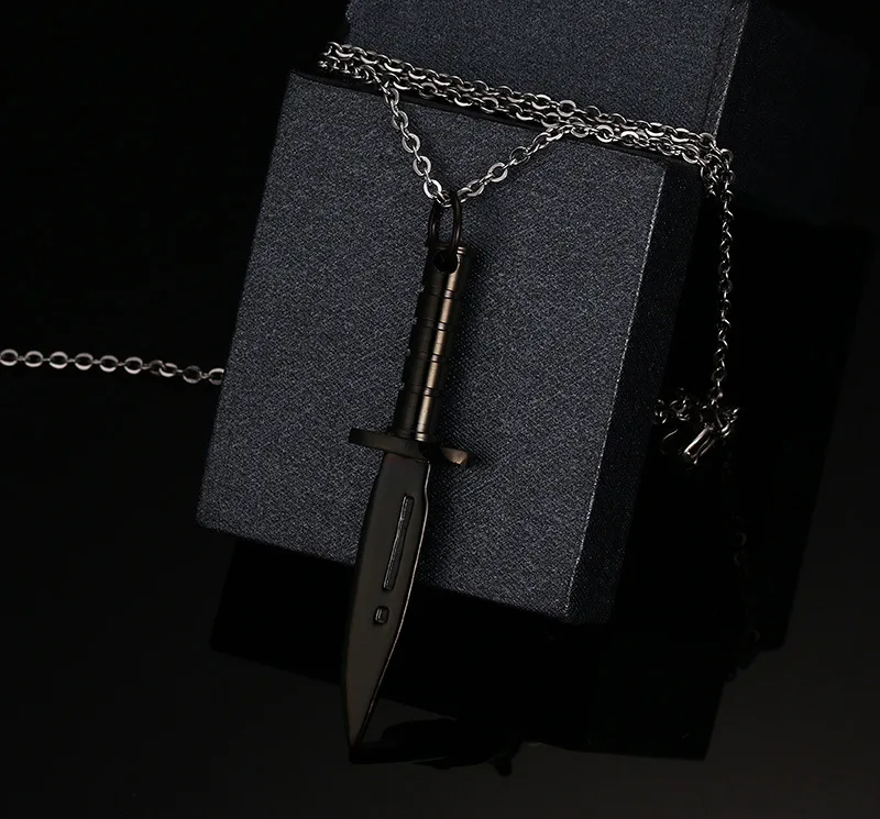 Модный милый мини кулон с ножом для мужчин и женщин из нержавеющей стали 316L