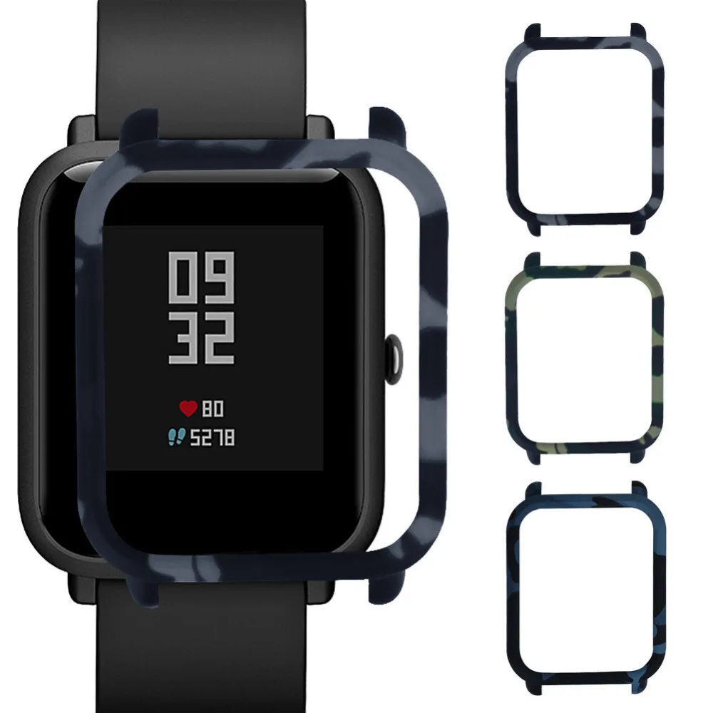 Модные камуфляжные узоры тонкая рамка чехол для ПК защитный Huami Amazfit Bip Younth Watch J.17 |