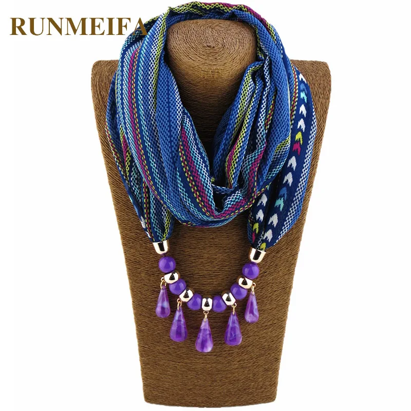 Кулоны RUNMEIFA ожерелья шарф кулон из железного сплава акриловый материал богемный