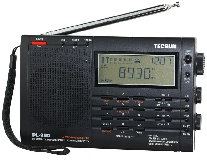 TECSUN PL-600 Цифровая настройка Полнодиапазонный FM/MW/SW-SBB/PLL синтезированный стереорадиоприемник(4xAA) PL600rqdio