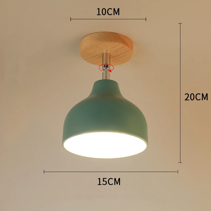24 no bulb Современные светодиодные потолочные светильники для гостиной спальни скандинавские светодиодные потолочные лампы деревянные лампы для коридора прикроватный Бар Кухня E27 - Цвет корпуса: 24 no bulb
