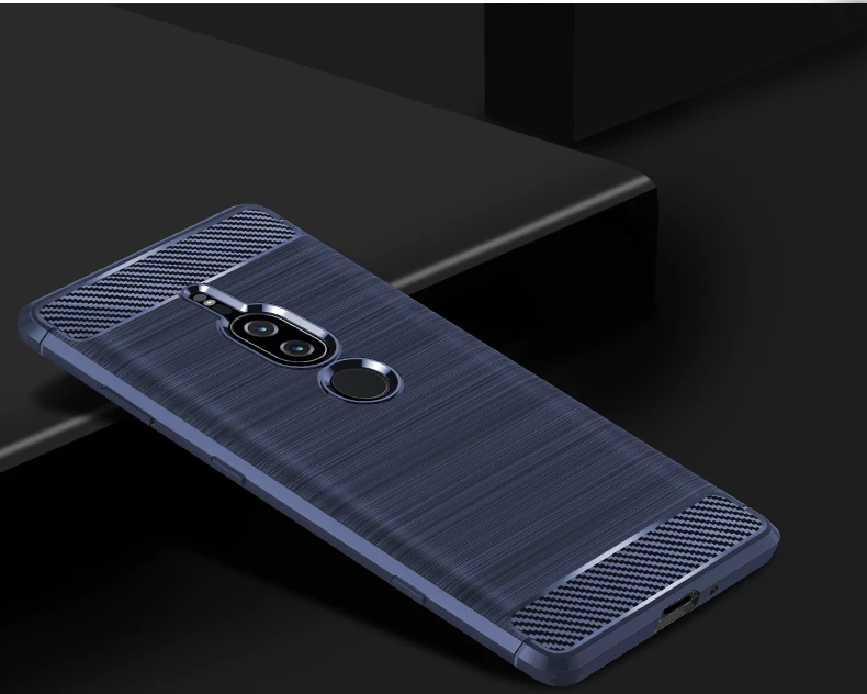 Для sony Xperia XZ2 Премиум углеродное волокно мягкий ТПУ рисунок задняя крышка для XZ2 Премиум чехол для Xperia XA1 XA2 Ultra L2