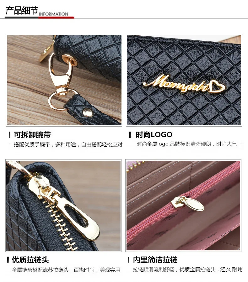 Jaybag, тонкий клетчатый браслет из искусственной кожи, винтажный держатель для телефона, карты, денег, золотой женский кошелек для женщин, Monederos Para Mujer