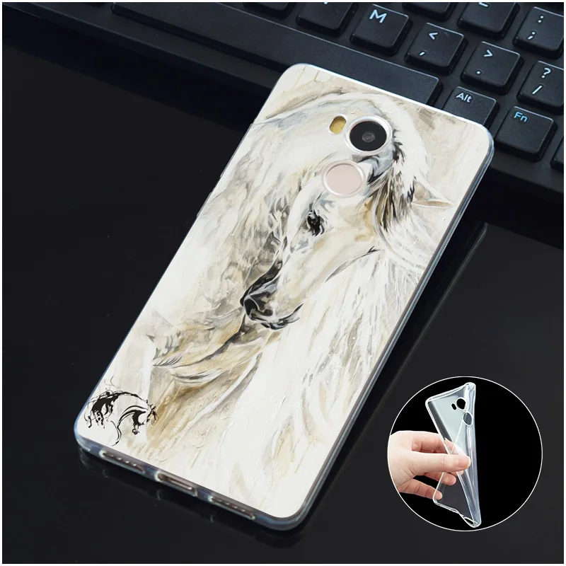DREAMFOX M511 картина с лошадьми Мягкий силиконовый чехол из ТПУ для Xiaomi Redmi Note 3 4 5 Plus 3S 4A