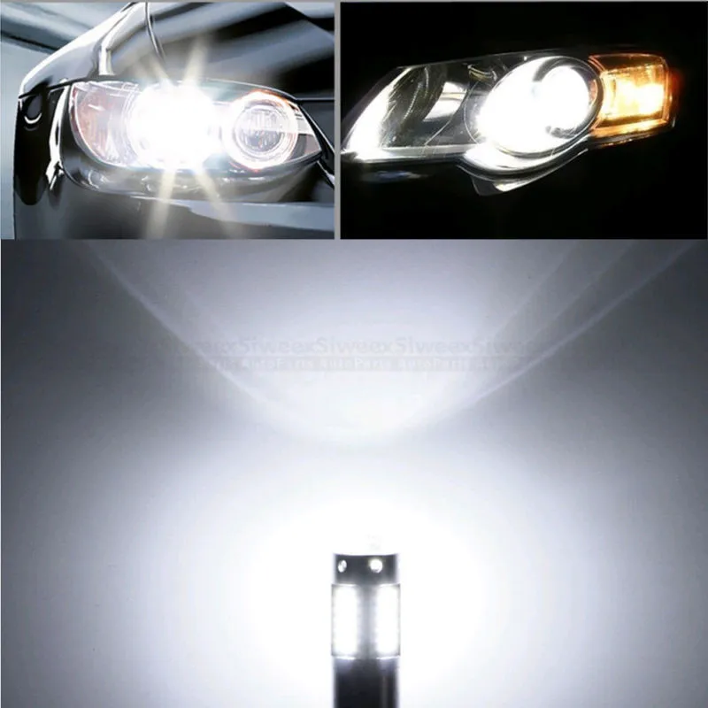 2 шт. H3 H1 W5W 6500K белый 25 Вт 4014 чипы 30 SMD высокая мощность светодиодный противотуманный светильник головной светильник лампы объектив DC 12V
