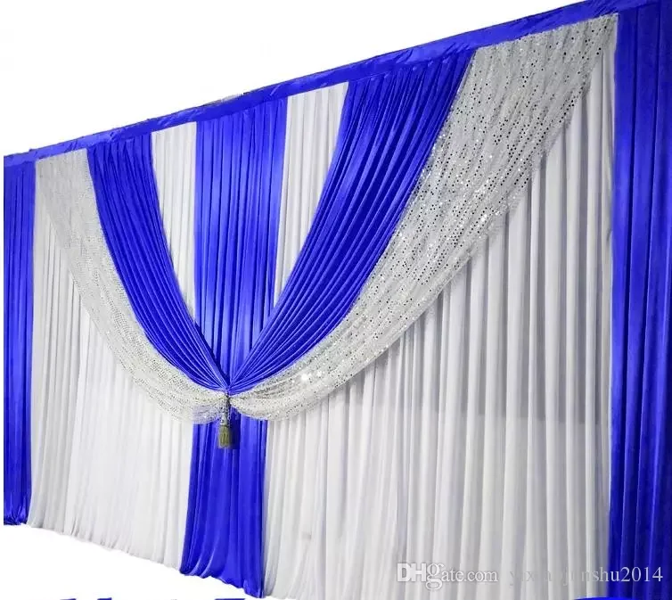 

10ftX20ft Wedding Backdrops Curtain Silver Sequins wedding background Ice Silk Scene Decorative Decoations B