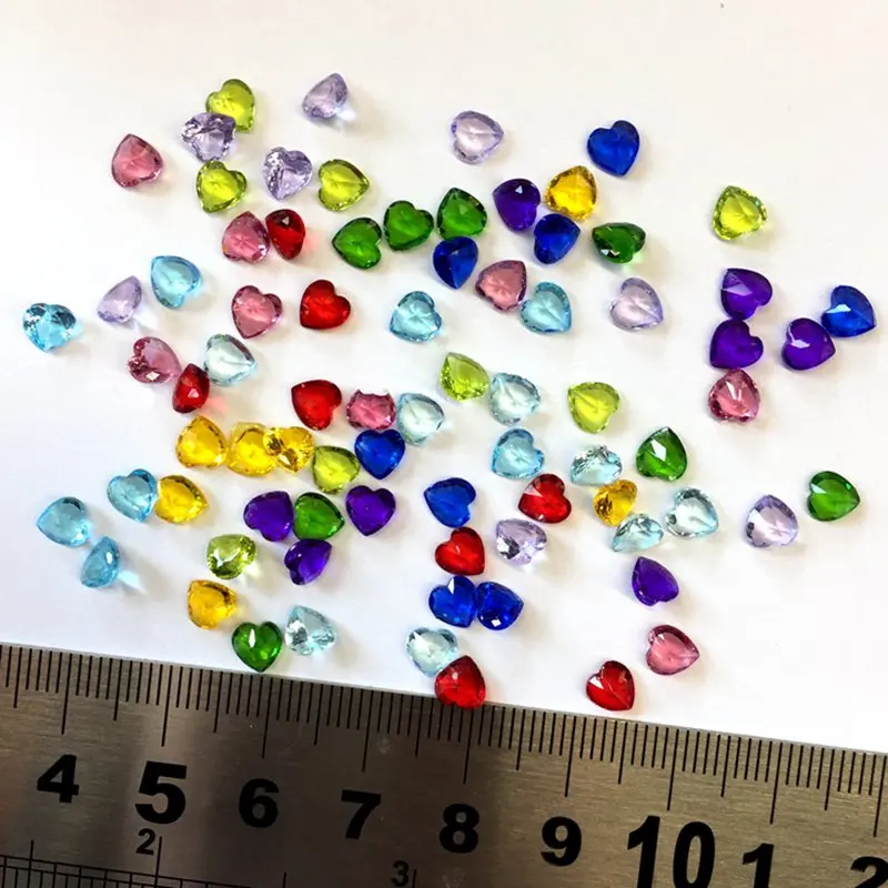 Бесплатная доставка 10 шт. Разноцветные Мини-подвески в форме сердца подходят для