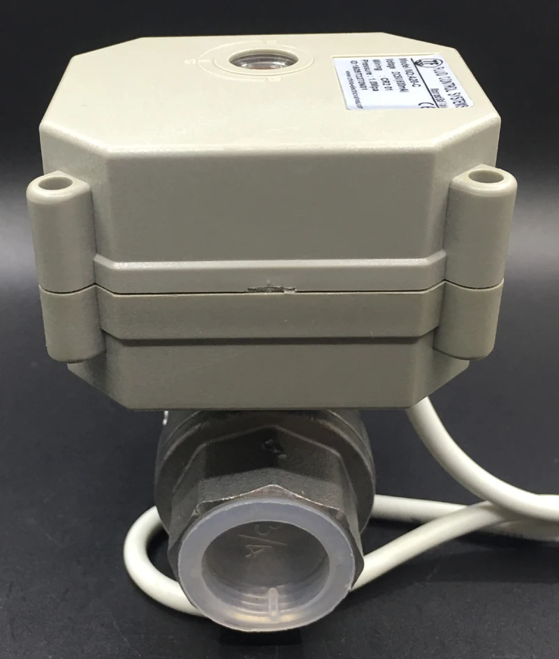 Цай вентилятор клапаном с электроприводом 3/4 ''полный порт SS304 AC/DC 9 V 12 24 DN20 3/7