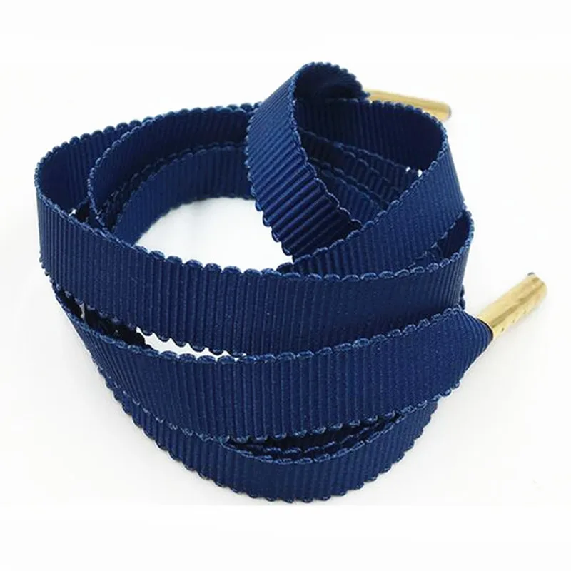 2020 New Design Flat Shoe Laces 39&quot Solid Shoelaces Creative Stripe with Gold Metal Tips | Обувь